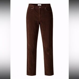 Comme Il Faut Brown Corduroy Slim Straight Leg Pants Size 40 EU (US 10/12)